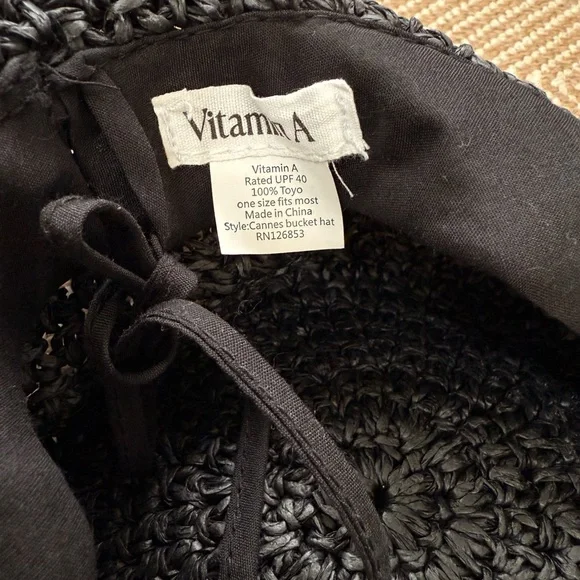 Vitamin A Black Crochet Hat - Picture 2 of 6